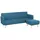 miliboo Skandinavisches Eck-Schlafsofa entenblau ULLA