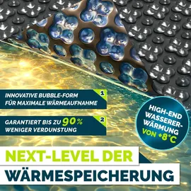 tillvex Elite Pool Solarfolie Blau/Schwarz Ø 400 cm