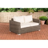 CLP Gartenlounge-Set 2er Sofa Madeira, Polyrattan, Outdoor grau