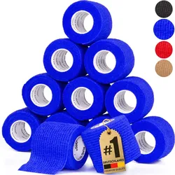 Hund IST König® Verband selbstklebend, Fixierbinde 12x4,7m Selbstklebende Bandage für Mensch & Tier 12 St