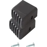 Krause Leiterfüße Fußkappe Paar 33 x 20 mm schwarz Ein Paar Fußkappen für KlappTritt und Stufen Stehleitern