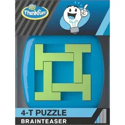 THINKFUN 76382 A-Ha! 4-T Puzzle - Brainteaser mit 4 T-förmigen Teilen