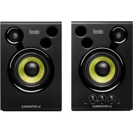 Hercules DJ Monitor 42 Monitor-Boxen + Bonus In-Ear Kopfhörer - Schwarz