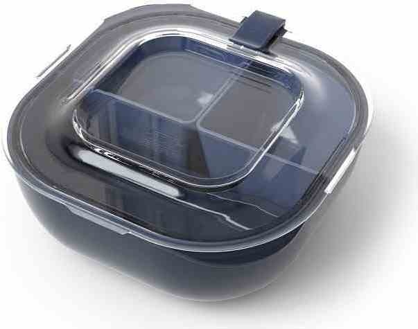 Monbento Lunch Box MB Gourmet with 2 Compartments Made in France - Leakproof Lunch Box for Work/Sc, Lunchbox, Grau