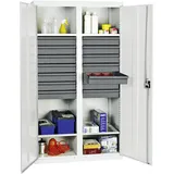 stumpf metall Stumpf Werkzeug- und Materialschrank Serie 3000 lichtgrau + 14 Schublade 100 mm + Mitteltrennwand + 4 Auszugsböden - 3004407