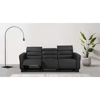 3-Sitzer PLACES OF STYLE "Carpari, 224cm, manuelle od. elektrische Relaxfunktion in 2 Sitzen", schwarz, B:224cm H:97cm T:100cm, Sofas, mit USB-A/C, Kopfteilverstellung, Echtleder, Kunstleder, Webstoff