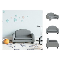 vidaXL Kindersofa Kindersofa Hellgrau 50x40x30 cm Stoff grau