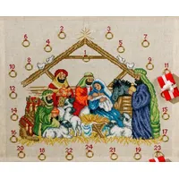 Permin Kreuzstich Stickpackung Adventskalender Jesuskind Zählmuster