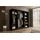 altdecor Schiebetürenschrank VESLI 250 x 215 x 61 cm Schwarz