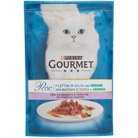 Purina Gourmet Perlen in Sauce Nassfutter für Katzen mit Wild und Gemüse, 85 g