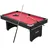 Vevor Billardtisch 183 cm moderner Spieltisch mit verstellbaren Füßen, komplettes Set inkl.Bällen/Queues/Ständer/Kreide/Bürste, für Spielzimmer Freizeiträume schwarz mit rotem Tuch