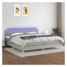 vidaXL Boxspringbett 200 x 200 cm Hellgrau