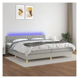 vidaXL Boxspringbett 200 x 200 cm Hellgrau
