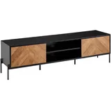 KADIMA DESIGN V-Muster TV-Lowboard 163x40x45 cm Schwarz Metall/Spanplatte