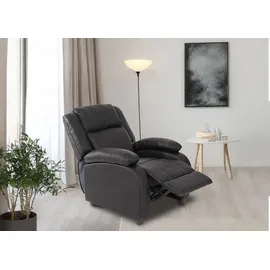 Mendler Fernsehsessel Lincoln Kunstleder 84 x 102 x 0 cm Schwarz