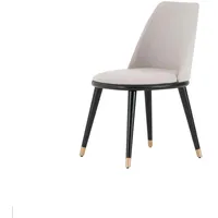 JV Möbel Designer Lehnstuhl Textil beige/grau