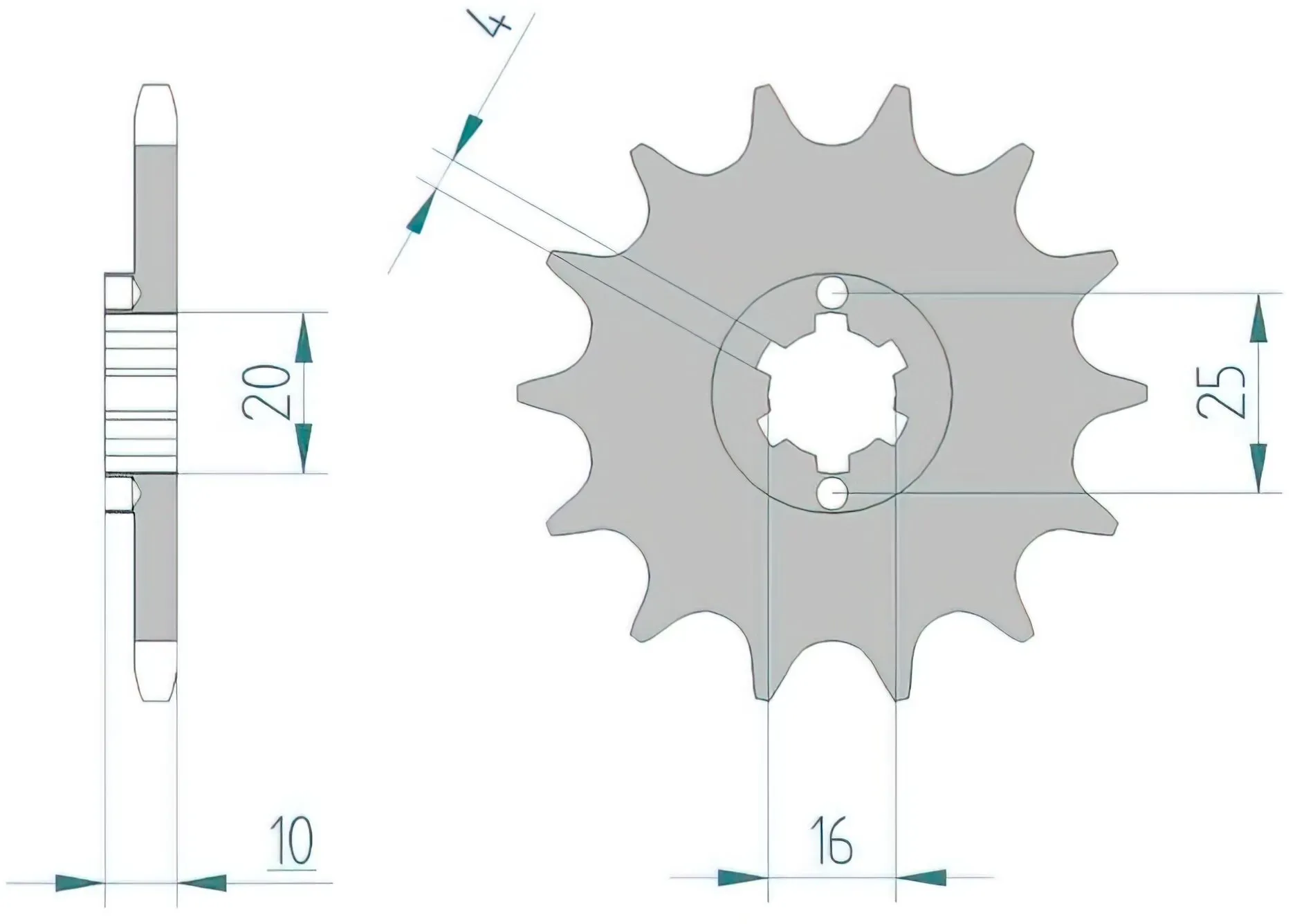 Ritzel Afam 12 Zähne SMS 125
