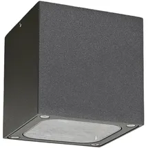 LUCANDE LED Außen-Deckenleuchte Aluminium 10x10 cm 1 x 5 W grau