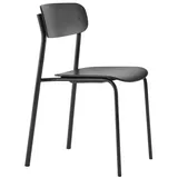 THONET S 243 Stahlrohrstuhl | Buche schwarz gebeizt | Gestell tiefschwarz
