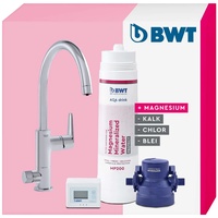 BWT Wasserfilter AQA Drink Pure Urban | 2-Wege Wasserhahn mit C-Auslauf Magnesium Mineralized Kartusche