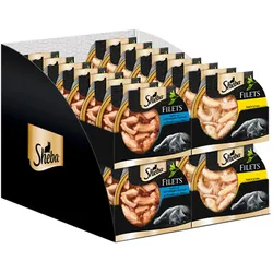 Sheba Katzennahrung Filets 60 g, verschiedene Sorten, 32er Pack