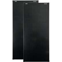 Solartronics Solarmodule 2 Stück 100 Watt schwarz Mono Solarpanel Solarzelle 1200x545x30 93043