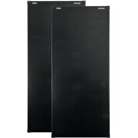 Solartronics Solarmodule 2 Stück 100 Watt schwarz Mono Solarpanel Solarzelle 1200x545x30 93043
