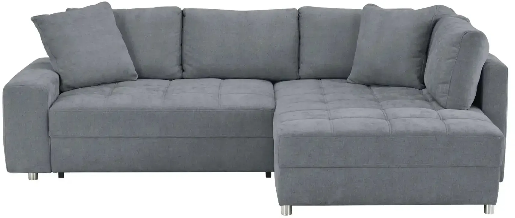 bobb Ecksofa mit pflegeleichtem Bezug Arissa de Luxe ¦ grau ¦ Maße (cm): B: 268 H: 91 T: 215.0