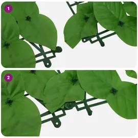 vidaXL Sichtschutzmatte mit Grünen Blättern 200 x 75 cm