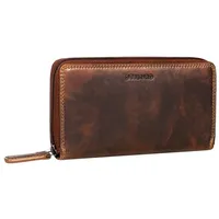 STILORD Geldbörse "Frida" Portemonnaie Damen Leder RFID Schutz mit Reißverschluss braun