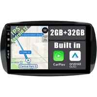 Android 12 Autoradio 9" Touchscreen BT GPS Navi für Mercedes Smart Fortwo  32GB