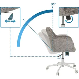 hjh living SOLAO HOME Bouclé Stoff Grau