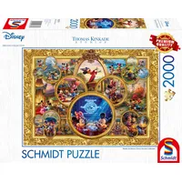 Schmidt Spiele Thomas Kinkade, Disney, Mickey Minnie, Dream Collage II, 2000 Teile