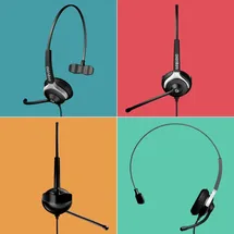 GEQUDIO Headset 1-Ohr mit 2,5mm Klinke - Schwarz