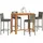 vidaXL Gartenbar Set 5-tlg. Grau