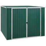 3,8m2 Gerätehaus Metall Fahrradgarage Geräteschrank Gartenschuppen 195cm Grün