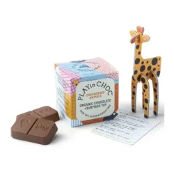 PLAYinCHOC Überraschungswürfel Bedrohte Tiere + Schokolade bio