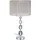 Relaxdays Relaxdays, Nachttischlampe Kristall Silber,Grau