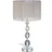 Relaxdays Nachttischlampe Kristall Grau