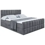 altdecor Boxbett, MIAMI-Z - 160x200 cm - H4 - Dunkelgrau