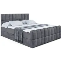 altdecor Boxbett, MIAMI-Z - 160x200 cm - H4 - Dunkelgrau