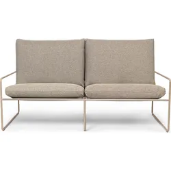 Desert Sand Gartensofa doppelt mit beigem Rahmen