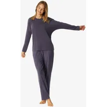SCHIESSER Pyjama Selected Premium Warming Blau L