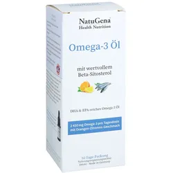 NatuGena Omega-3 Nat.Fischöl 2450 mg Orangen-Zitronenaroma 200 ml