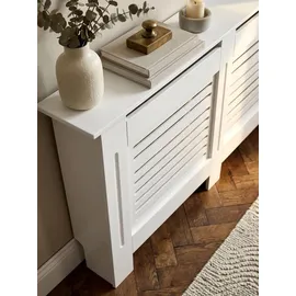 KADIMA DESIGN Moderne Heizkörperabdeckung mit Lamellenmuster Heizungsverkleidung 152x19x83 cm
