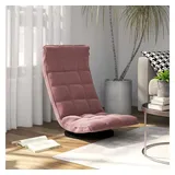 vidaXL Bodenstuhl Drehbar Rosa Samt