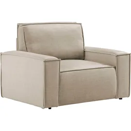 OTTO home Sheerwood Samtvelours 120 x 85 x 86 cm cream