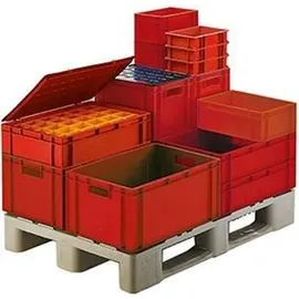 Ing. Alfred Häner GmbH Transportstapelbehälter L200xB100xH120mm rot PP Seitenwände geschl.LA-KA-PE