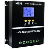 Y&H 60A MPPT Solarladeregler 12V 24V 36V 48V LCD-Display Batterie Intelligenter Regler Max. 100V Eingang Dual USB für Blei-Säure/Lithium