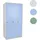 Mendler Schließfach Boston T829, Spind Wertfachschrank Schließfachschrank, Metall 3 Fächer ~ blau